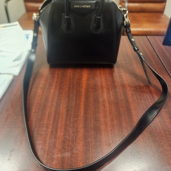 Authentic givenchy antigona  leather black tote satchel purse bag - Picture 2 of 9